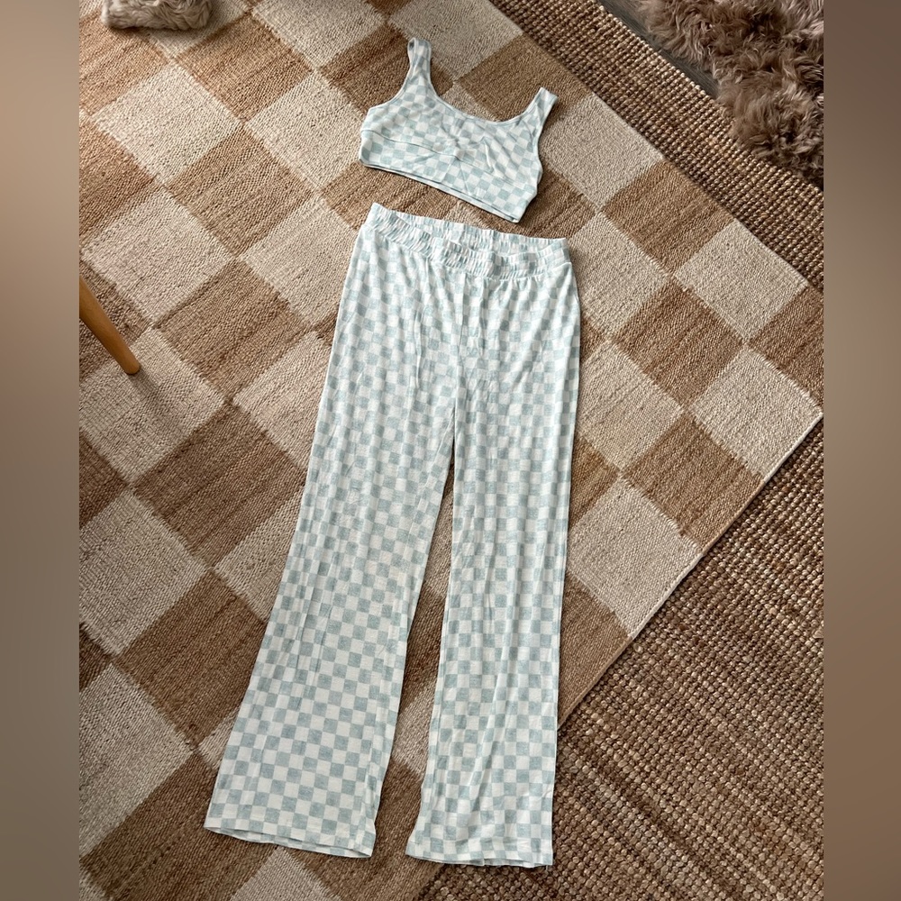 Matching Checkered Lounge Set